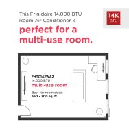 Frigidaire - 230V 14,000 BTU 700 Sq. Ft. In Wall Air Conditioner with Remote - White - Left View