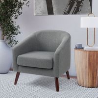 CorLiving - Elwood Modern Tub Chair - Gray - Left View