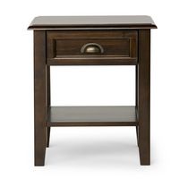 Simpli Home - Burlington End Table - Mahogany Brown - Left View