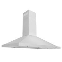 ZLINE - 48 inches - Externally Vented & Convertible - Wall Range Hood - Silver - Left View