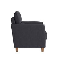 CorLiving - Georgia Upholstered Accent Chair - Dark Grey - Left View