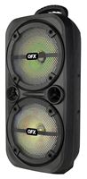 QFX - Bluetooth Rechargeable Speaker with LED Party Lights - Black - Left View