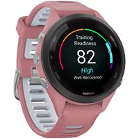 Garmin - Forerunner 265S GPS Smartwatch 42 mm Fiber-reinforced polymer - Black/Light Pink - Left View