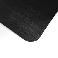 Floortex - Premium Rectangular Vinyl Chair Mat for Hard Floor 48 x 60 inches - Black - Left View