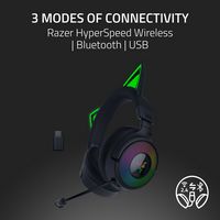 Razer - Kraken Kitty V3 Pro Wireless Over-the-Ear Gaming Headset for PC, Mac, PlayStation, Ninten... - Left View