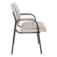 Office Star Products - Guest Chair - Taupe/Black - Left View