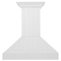 ZLINE - 30 inches - Convertible & Recirculating - Wall Range Hood - Bright White - Left View