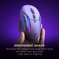 Turtle Beach - Kone II Air Wireless Optical Gaming Mouse with RGB Lighting - Wireless - Arctic White - Left View