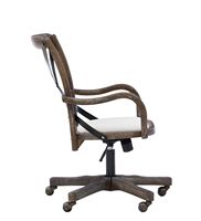 Linon Home Décor - Hammond Rustic Bentwood Office Chair With Arms - Beige - Left View