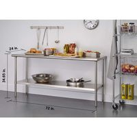 TRINITY EcoStorage® | 72x24x35 | Stainless Steel Workbench | NSF - Stainless Steel - Left View