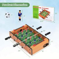 Costway - 20'' Foosball Table Competition Game Soccer Arcade Sized Football Sports Indoor - Multi... - Left View