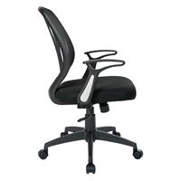 OSP Home Furnishings - Screen Back Adjustable Task Chair - Black - Left View