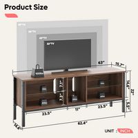 LED Gaming Entertainment Center with Shelves for TVs up to 70