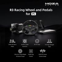 Moza Racing - R3 Direct Drive Sim Racing Bundle with 3.9Nm of force for PC - Black - Left View