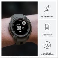 Garmin - Instinct E GPS Smartwatch 45 mm Fiber-reinforced Polymer - Electric Lime with Electric L... - Left View