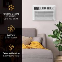 Whirlpool - 450 Sq. Ft 10,000 BTU In Wall Air Conditioner - White - Left View