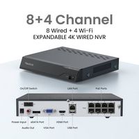 Reolink - 8-Channel, 4 - Bullet Camera Indoor/Outdoor 4K+ 12MP PoE 2TB NVR Security Surveillance ... - Left View