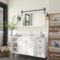 LOVMOR - Rectangle Framed Wall Bathroom Vanity Mirror Accent Mirror - 40