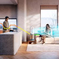Dyson - Purifier Humidify+Cool PH2 De-NOx​ - White/Gold - Left View