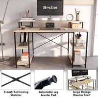 Bestier - Gaming Monitor Shelf Desk with Storage -55