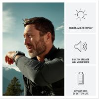 Garmin - fēnix 8 Pro AMOLED Sapphire GPS Smartwatch 47mm Fiber-reinforced polymer - Carbon Gray D... - Left View