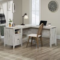 Sauder - Dakota Pass L-Desk - White Plank - Left View