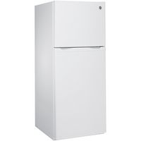 GE - 11.6 Cu. Ft. Top-Freezer Refrigerator with ENERGY STAR Certification - White - Left View