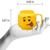 Room Copenhagen - LEGO: Classic Yellow Minifigures Silly Ceramic Mug, 8.6oz - Left View