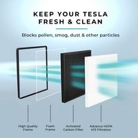 Lectron - Cabin Air Filter Replacement Compatible with Tesla Cybertruck - H13 HEPA Filter with Ac... - Left View