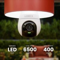 Lorex - 2K Wi-Fi Smart Lightbulb Camera - White - Left View