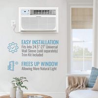 Keystone - Energy Star 12,000 BTU 230V Through-the-Wall Air Conditioner with Follow Me LCD Remote... - Left View