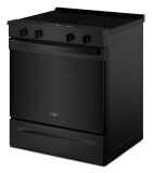 Whirlpool - 5.3 Cu. Ft. Slide-In Electric Range with No Preheat and Slow Cook Modes - Black - Left View