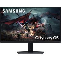 Samsung - 27” Odyssey G50D QHD IPS 180Hz 1ms AMD FreeSync and G-Sync Compatible Gaming Monitor wi... - Left View