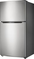 Insignia™ - 21 Cu. Ft. Top-Freezer Refrigerator - Stainless Steel Look - Left View