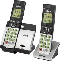 VTech - CS5119-2 DECT 6.0 Expandable Cordless Phone System - Gray/Black - Left View