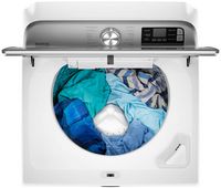 Maytag - 5.3 Cu. Ft. High Efficiency Smart Top Load Washer with Extra Power Button - White - Left View