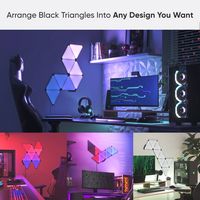 Nanoleaf - Shapes Ultra Black Triangles Expansion Pack (3 Panels) - Multicolor - Left View