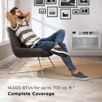 TCL 12,000 BTU 230V Smart Through-the-Wall Air Conditioner with Heat - White - Left View