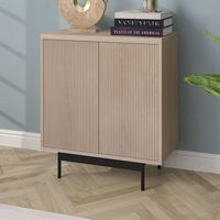 Camden&Wells - Dina Accent Cabinet - White Wash - Left View