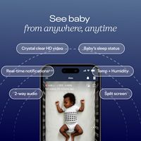 Nanit - Pro Smart Baby Monitor & Floor Stand - White - Left View