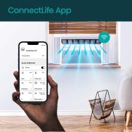 Hisense - 10,000 BTU Window Air Conditioner with Inverter Technology & ConnectLife App 450 Sq. Ft... - Left View