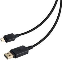 NEXT - Extra Long 9' Play + Charge Cable For PlayStation 4 - Black - Left View