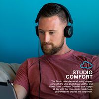 JLab - Studio Wired On-Ear Headphones - Black - Left View