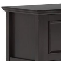 Simpli Home - Amherst 72 inch Solid Wood Low TV Media Stand in Hickory Brown - Hickory Brown - Left View
