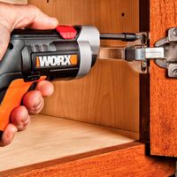 WORX - WX252L 4V XTD Xtended Reach Cordless Screwdriver, Red - Red - Left View