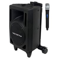 VocoPro - Wireless Performer Vocal PA System - Black - Left View