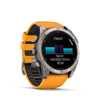 Garmin - fēnix 8 AMOLED Sapphire GPS Smartwatch 51mm Fiber-reinforced polymer - Titanium - Left View