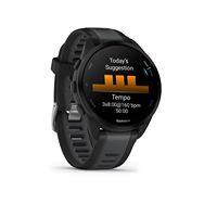 Garmin - Forerunner 165 GPS Smartwatch 43 mm Fiber-Reinforced Polymer - Black/Slate Gray - Left View
