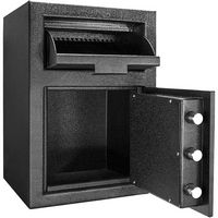 Barska - Standard Keypad Security Depository Drop Safe 1.03 Cu Ft - Black Matte - Left View