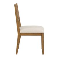 OSP Home Furnishings - Alaina Cane Back Dining Chair 2-PK - Linen - Left View